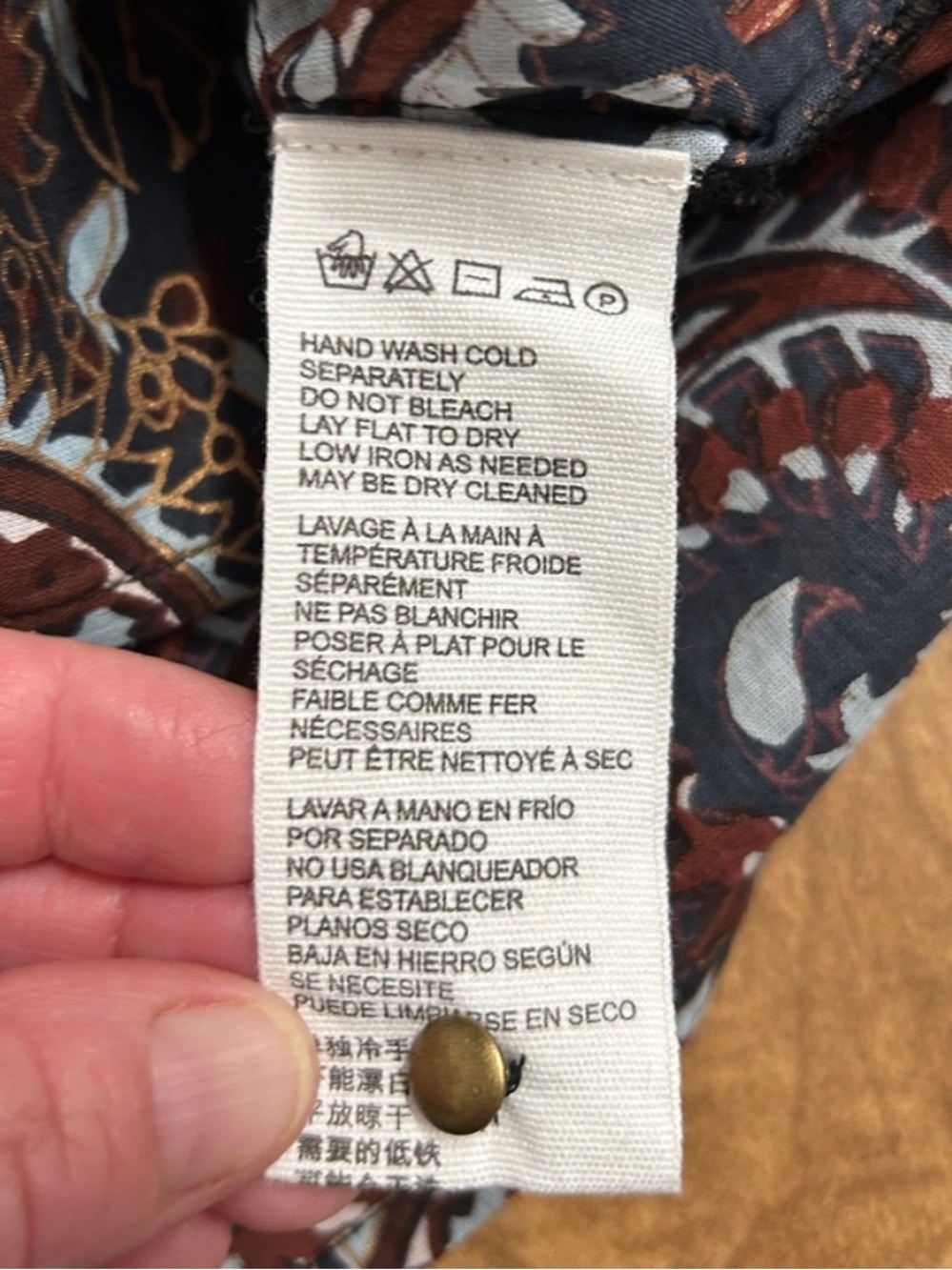 NWT Cleobella Jillian Blouse Organic Cotton Avalon Dark Paisley Ruffle Top M⁠ - Picture 9 of 16